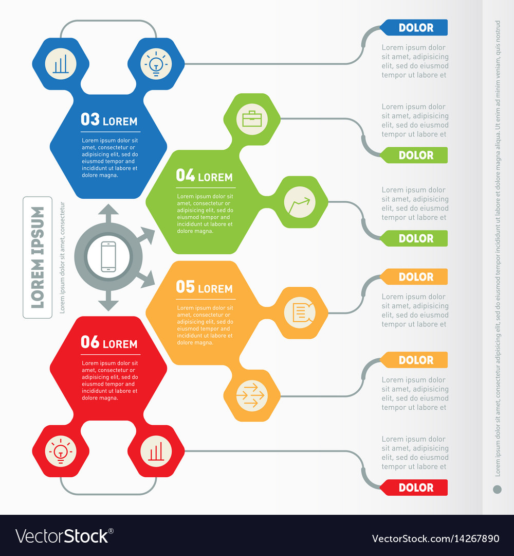 Part of the report with icons set infographic