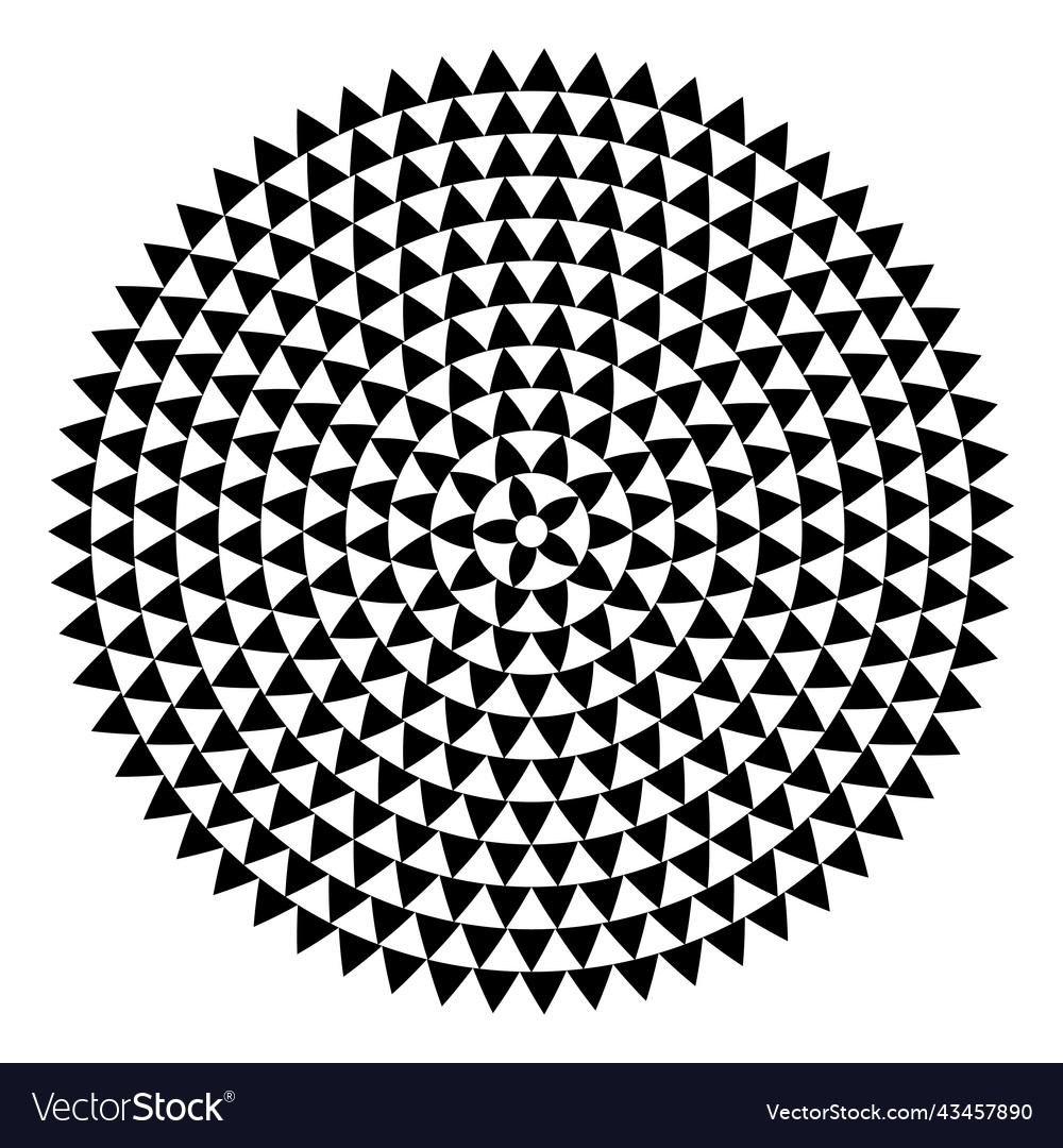 Round shape with triangles elements