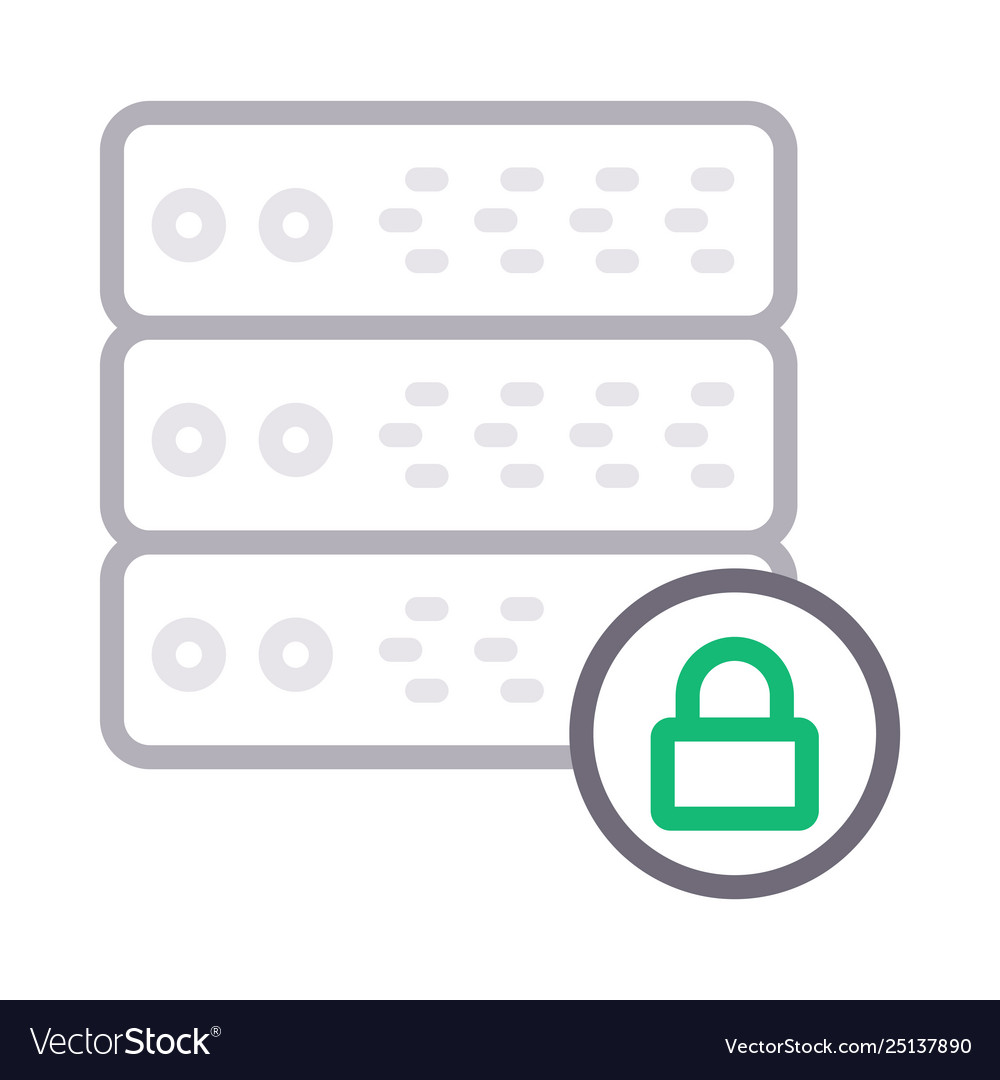 Secure server vector image Secure server