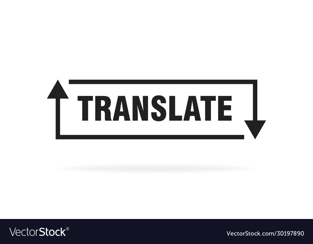 Simple thin line translator logo concept isolated