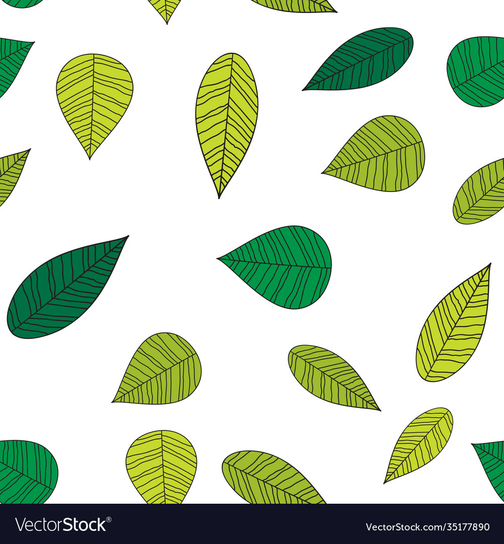 Spring leaves seamless pattern eps10