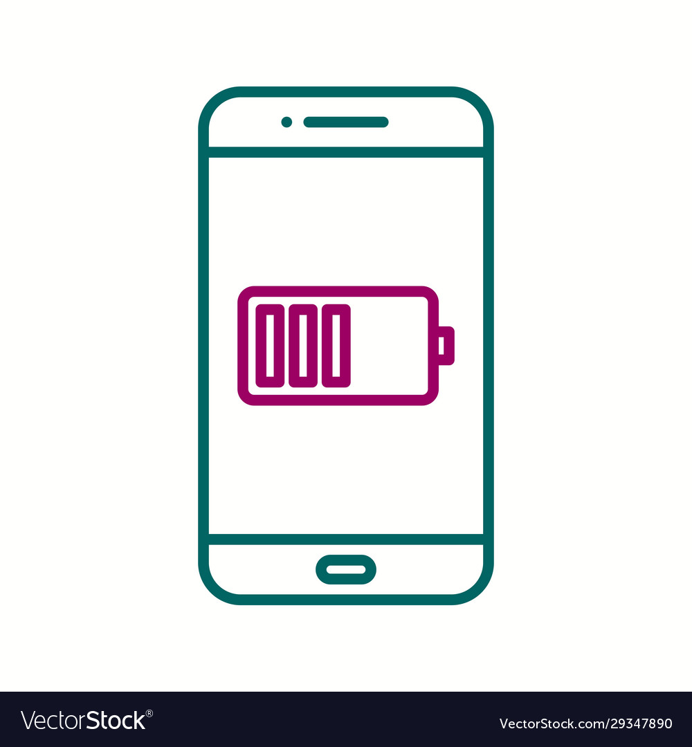 Unique battery indicator line icon