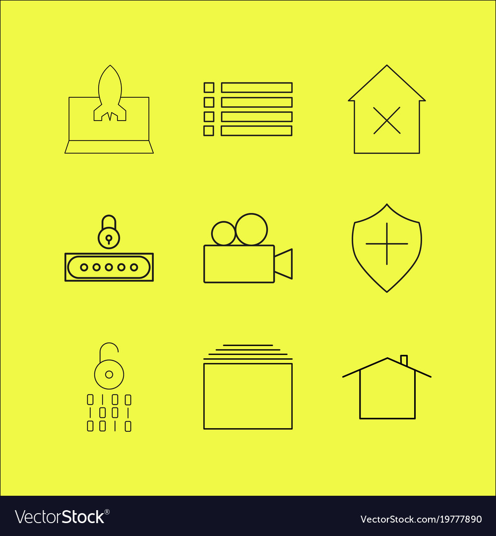 Web linear icon set simple outline icons