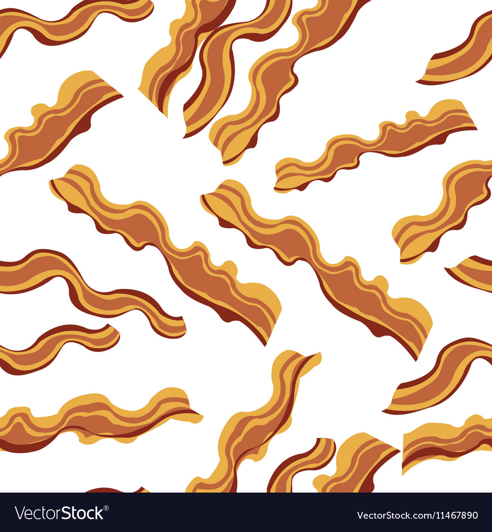 White Bacon Seamless Pattern