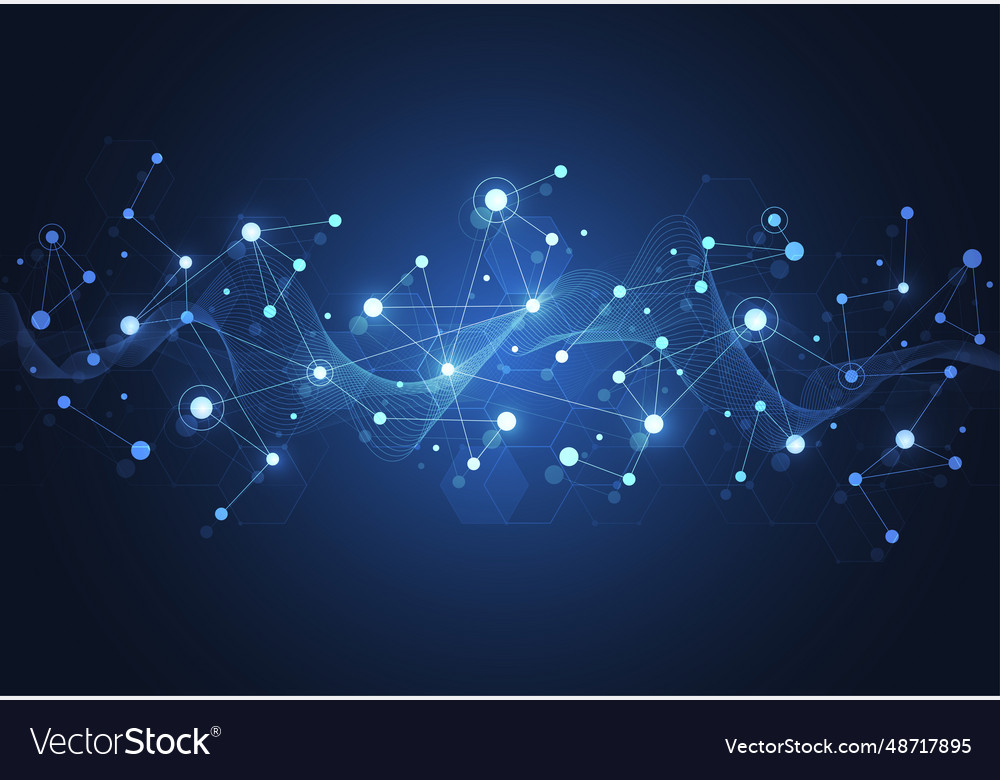 Abstract science template technology lines