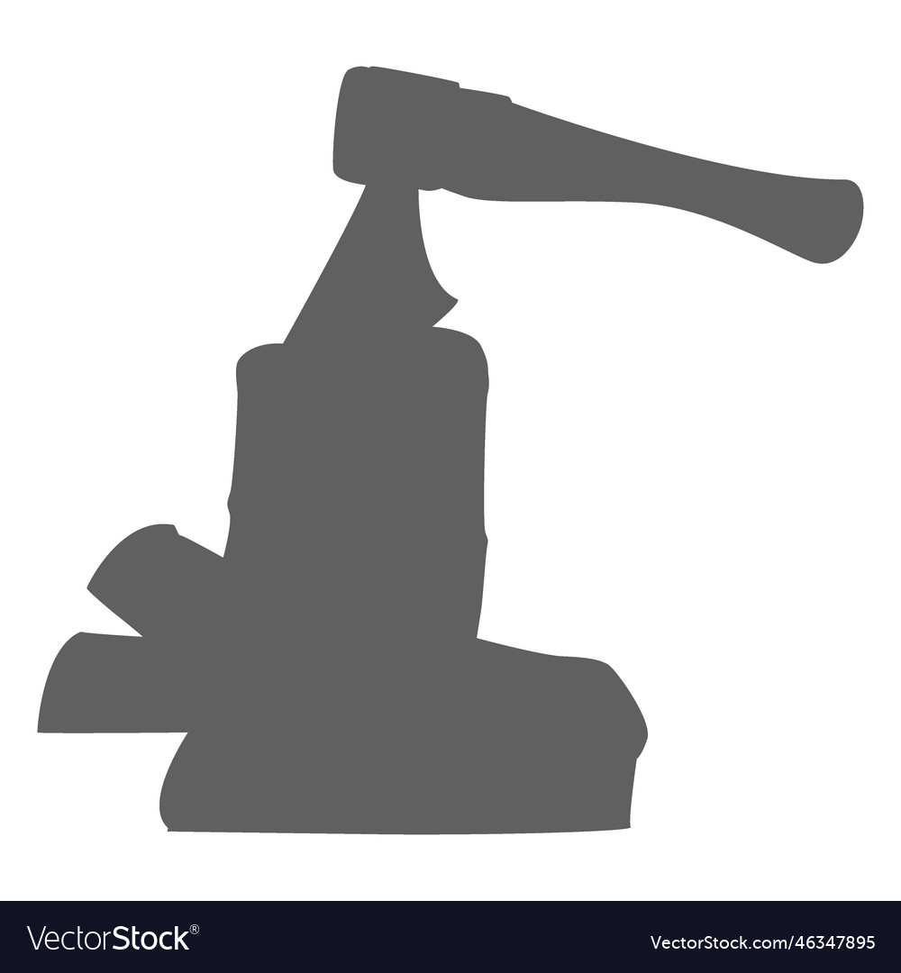 Axe in firewood silhouette