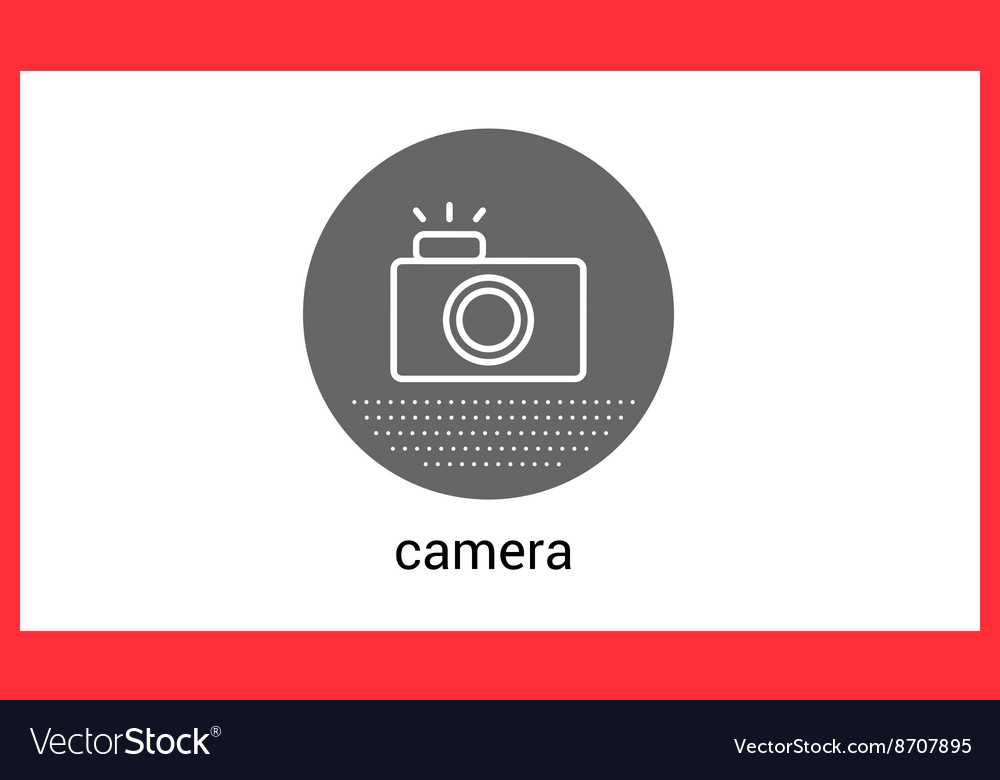 Camera contour outline Royalty Free Vector Image