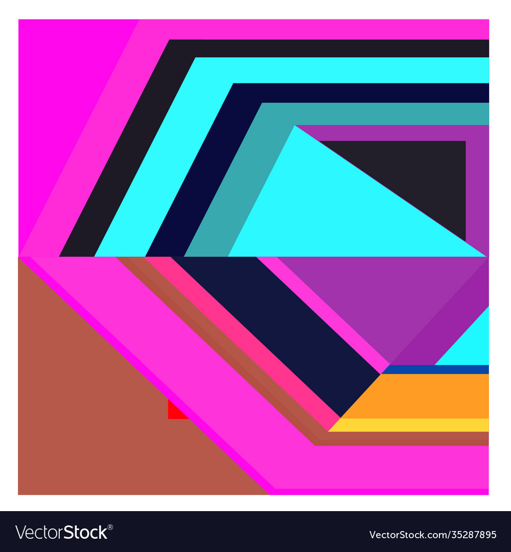Colorful geometric and curve background pattern