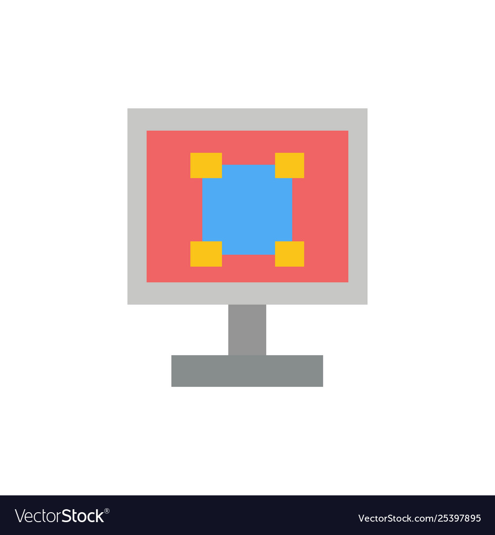 Crop graphics design program application flat vector image Crop graphics design program application flat