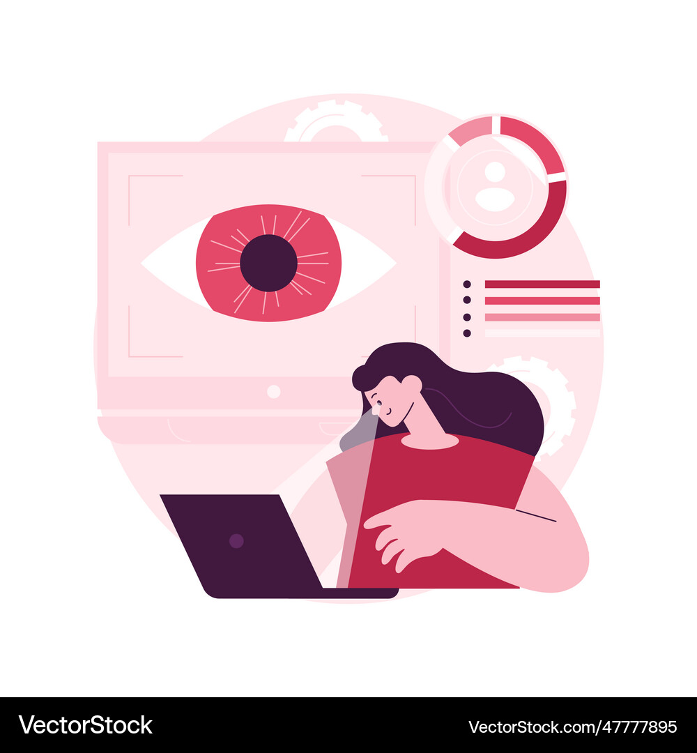 Eye Tracking Technology Abstract Concept Vector Image