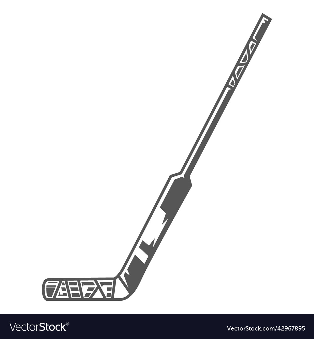 Flat side hockey stick