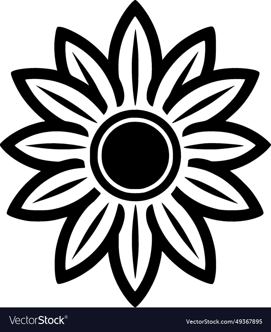 Flower - minimalist and simple silhouette