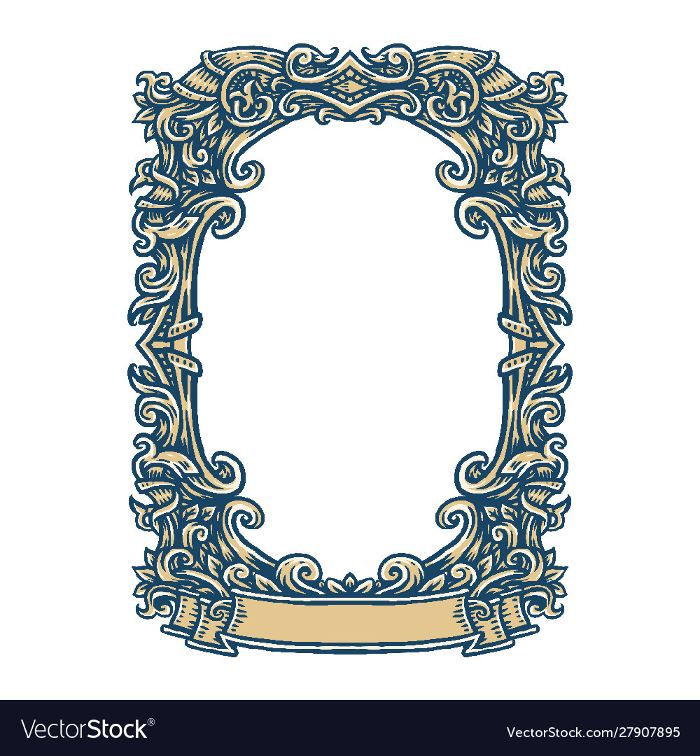 Ornate Frame Retro Ornamental Frame Vintage Orna Vector Image