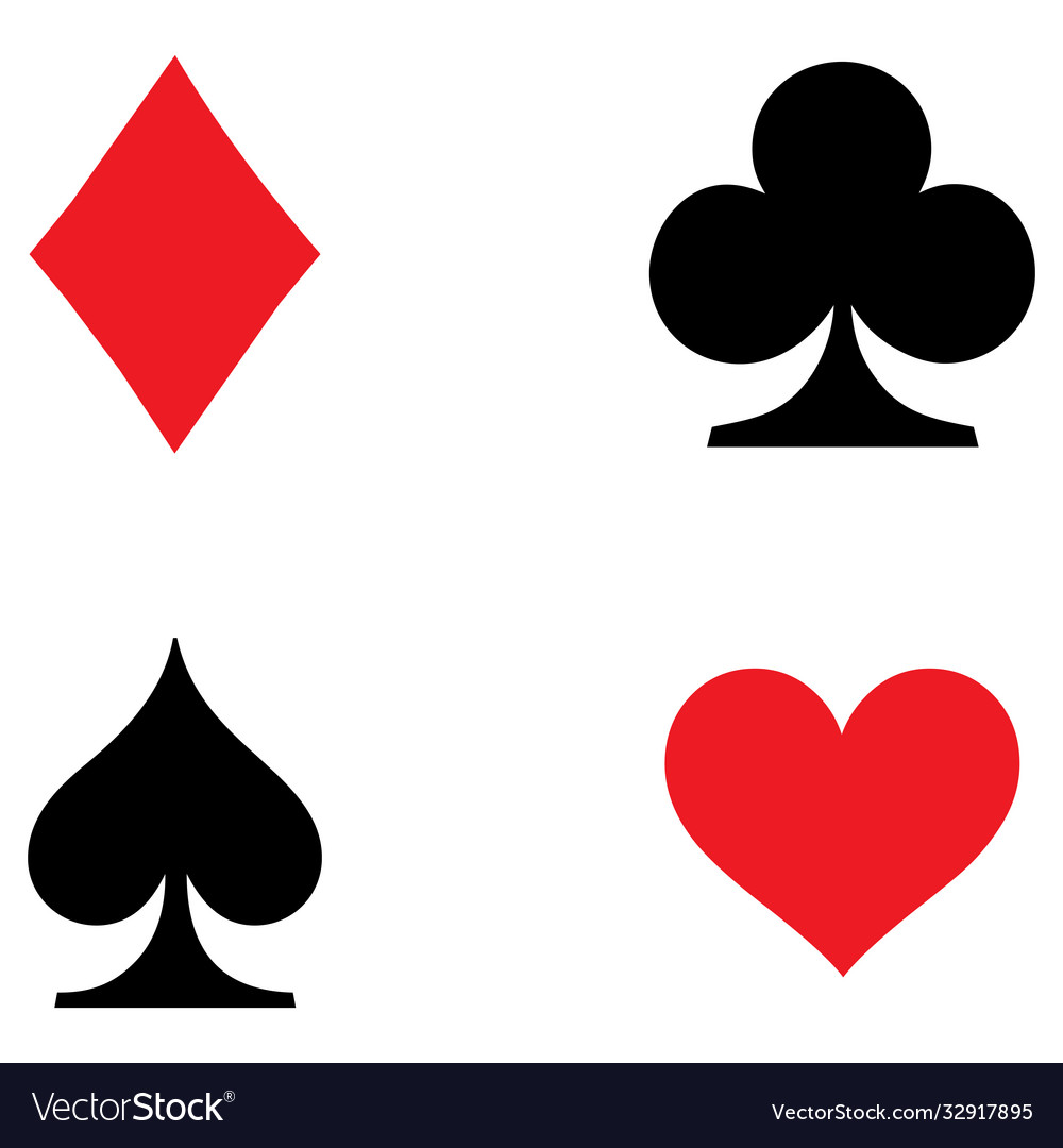 Playing card symbols set Royalty Free Vector Image