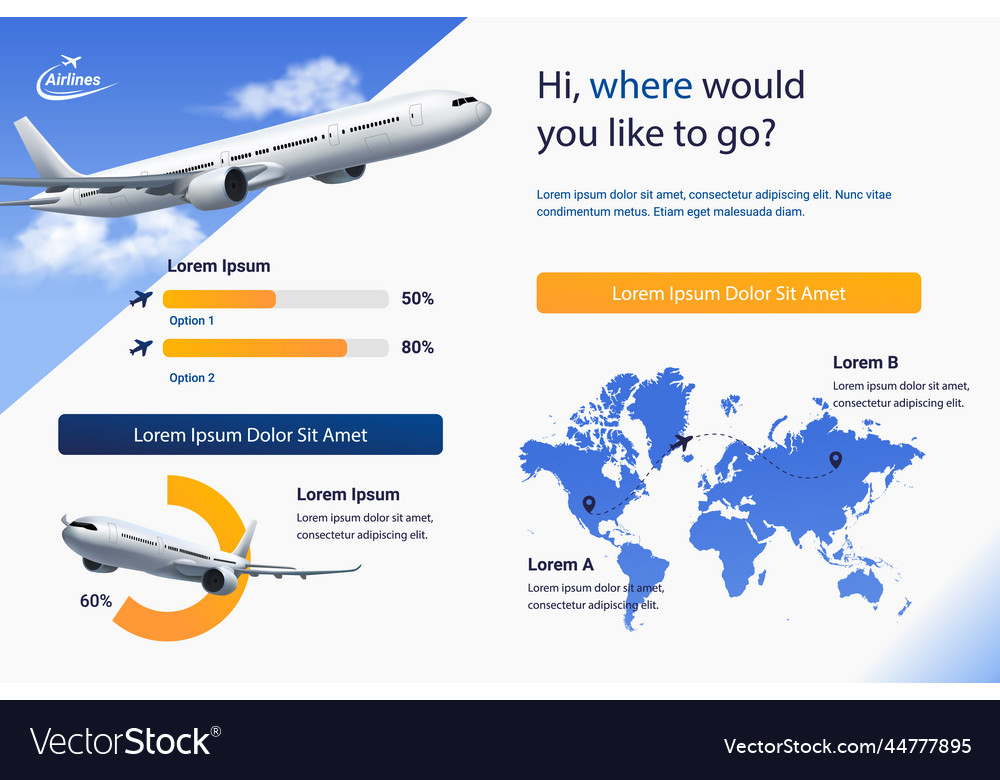 Realistic airline template design