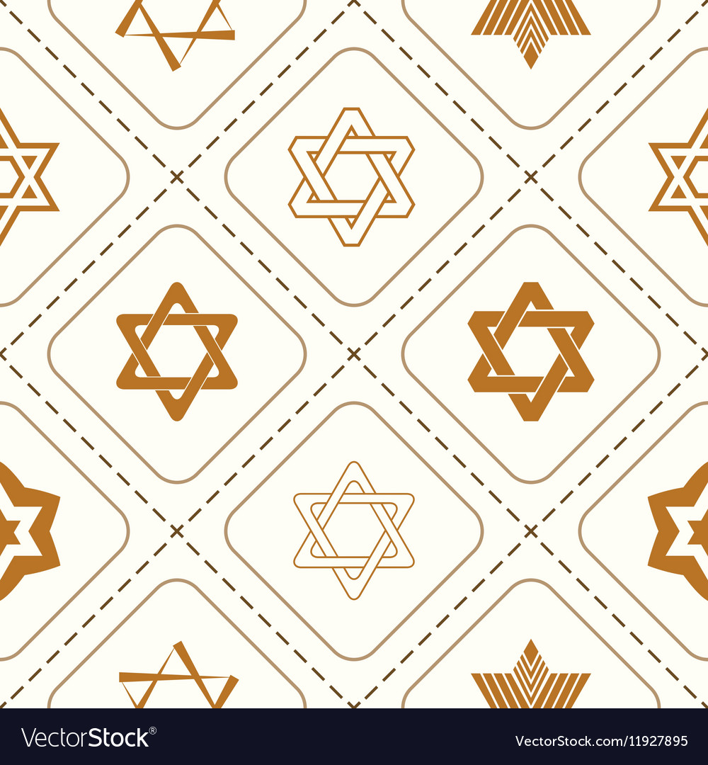 Seamless pattern with star of david