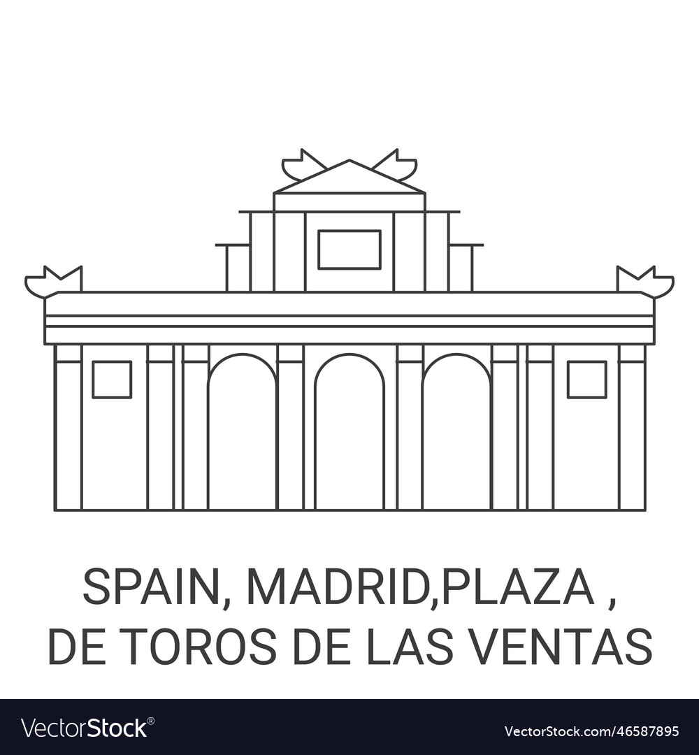 Spain madrid plaza de toros de las ventas travel Vector Image