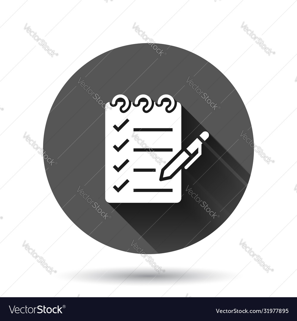To do list icon in flat style document checklist Vector Image To do list icon in flat style document checklist