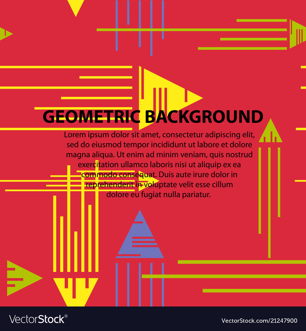 Abstract geometric pattern and background vector image Abstract geometric pattern and background