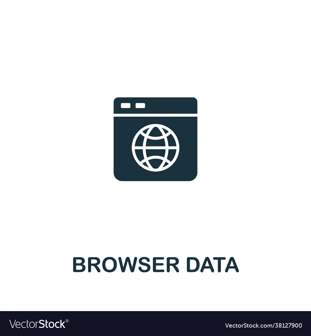 Browser data icon from seo collection simple line