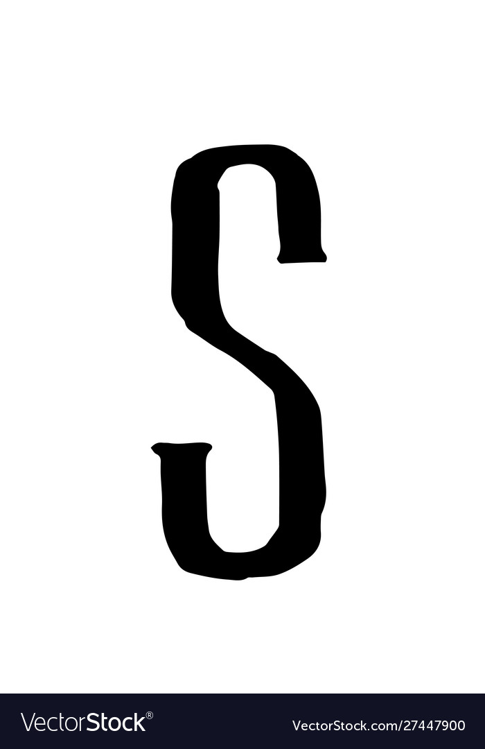 Bumpy elongated font capital letter uneven Vector Image