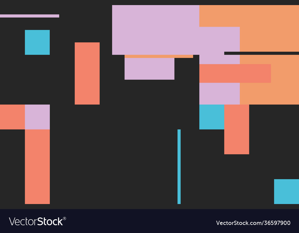 Deconstructed abstract pattern design vector image Deconstructed abstract pattern design