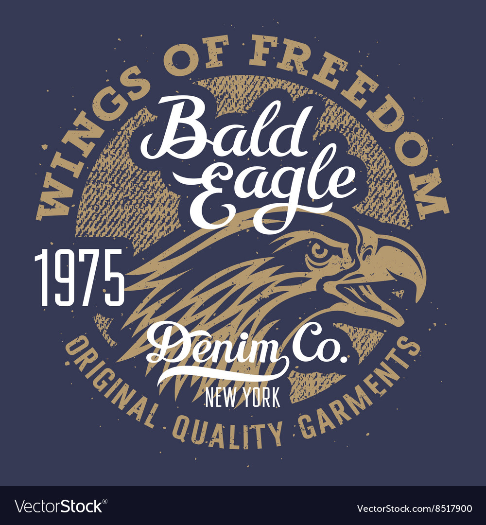 Eagle print 003 Royalty Free Vector Image - VectorStock