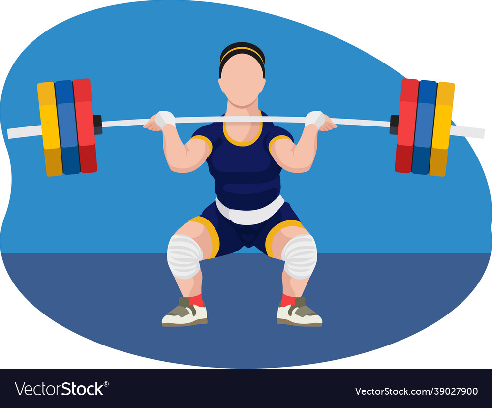 Female weightlifter Royalty Free Vector Image - VectorStock