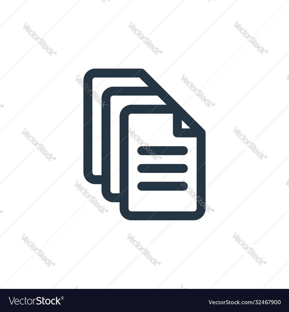 File icon isolated on white background outline Vector Image