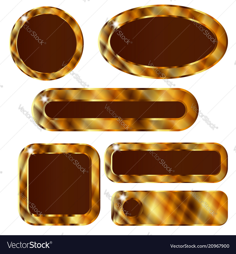 Golden web buttons