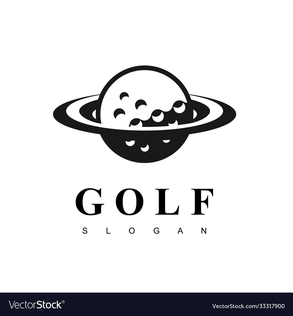 Golf planet logo design inspiration Vector Image Golf planet logo design inspiration
