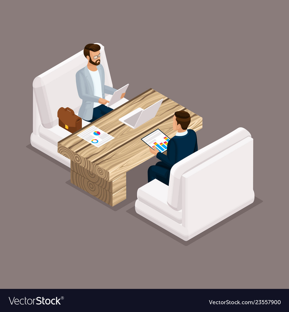 Isometric people businessman