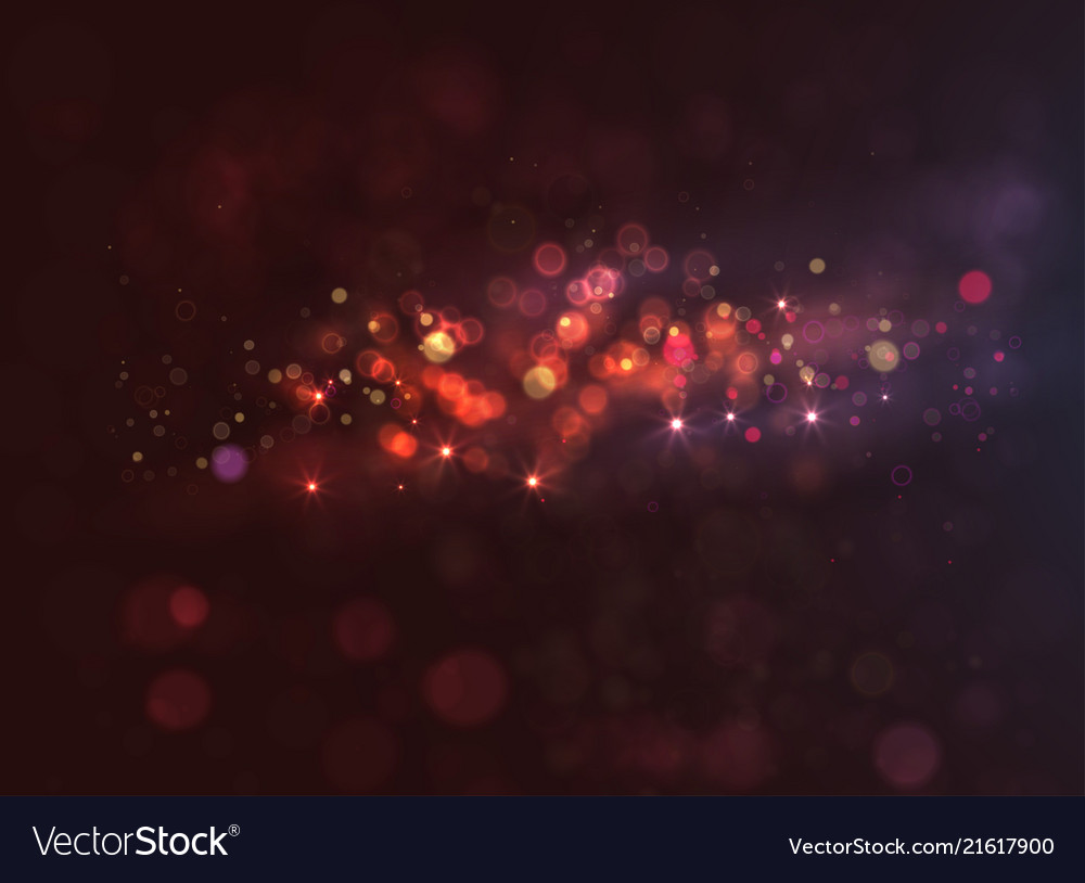 Magic dark background with bokeh and stars