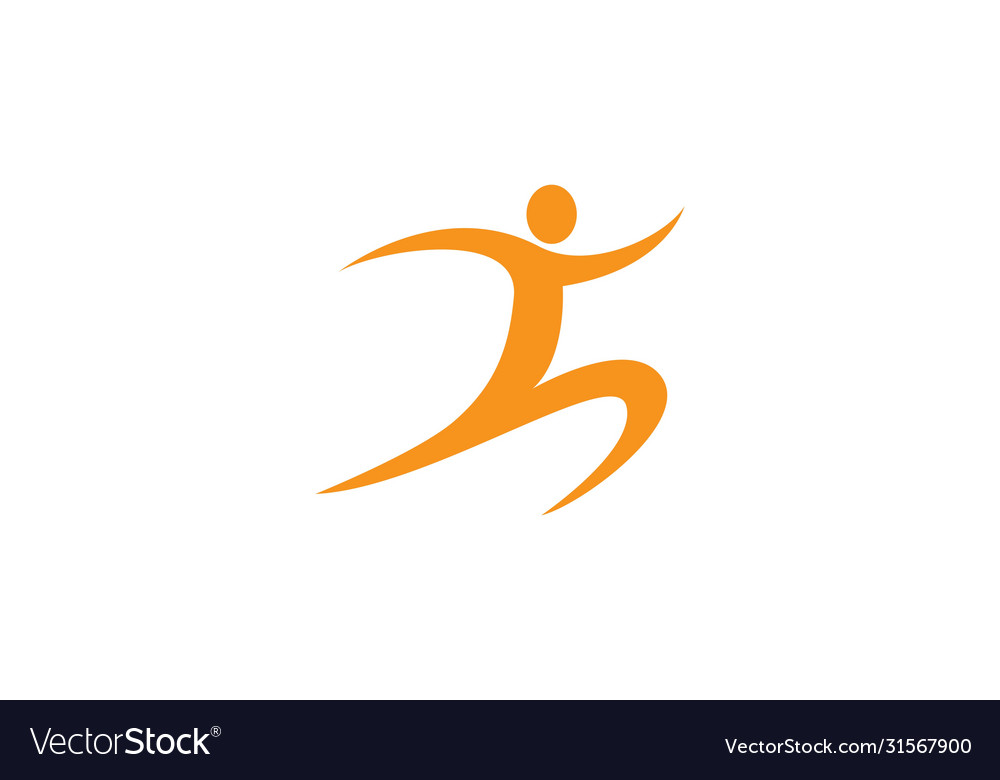 Run people healthy life logo Royalty Free Vector Image