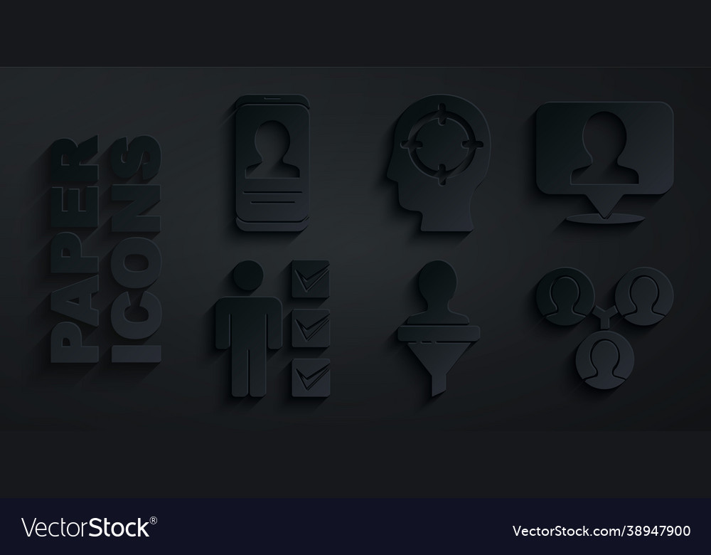 Set head hunting location with person user Vector Image Set head hunting location with person user