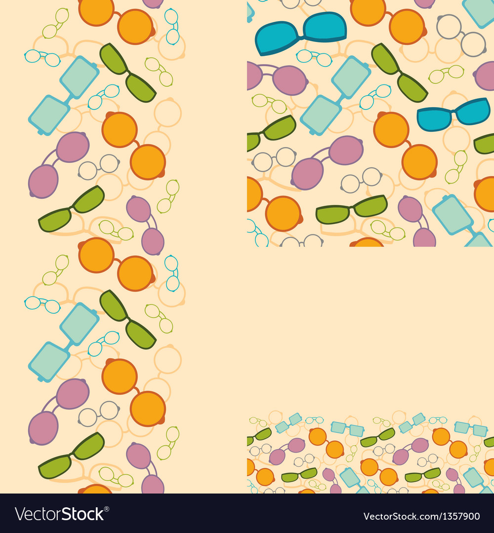 Set of colorful sunglasses seamless pattern Vector Image