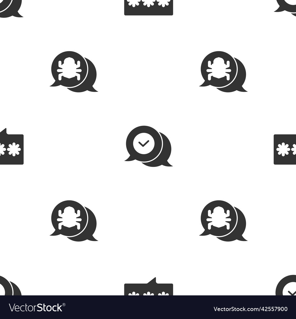 Set password protection check mark in speech vector image Set password protection check mark in speech