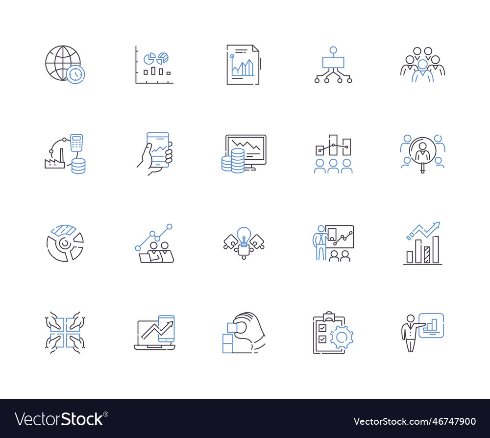 System design outline icons collection