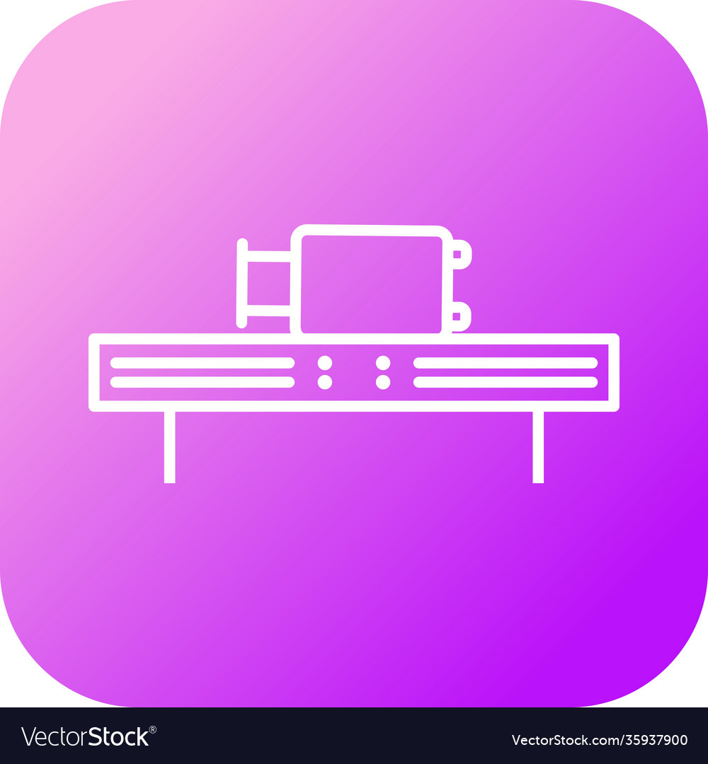 Unique checking bag line icon