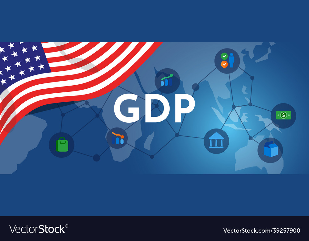 Usa united states of america gdp gross domestic Vector Image