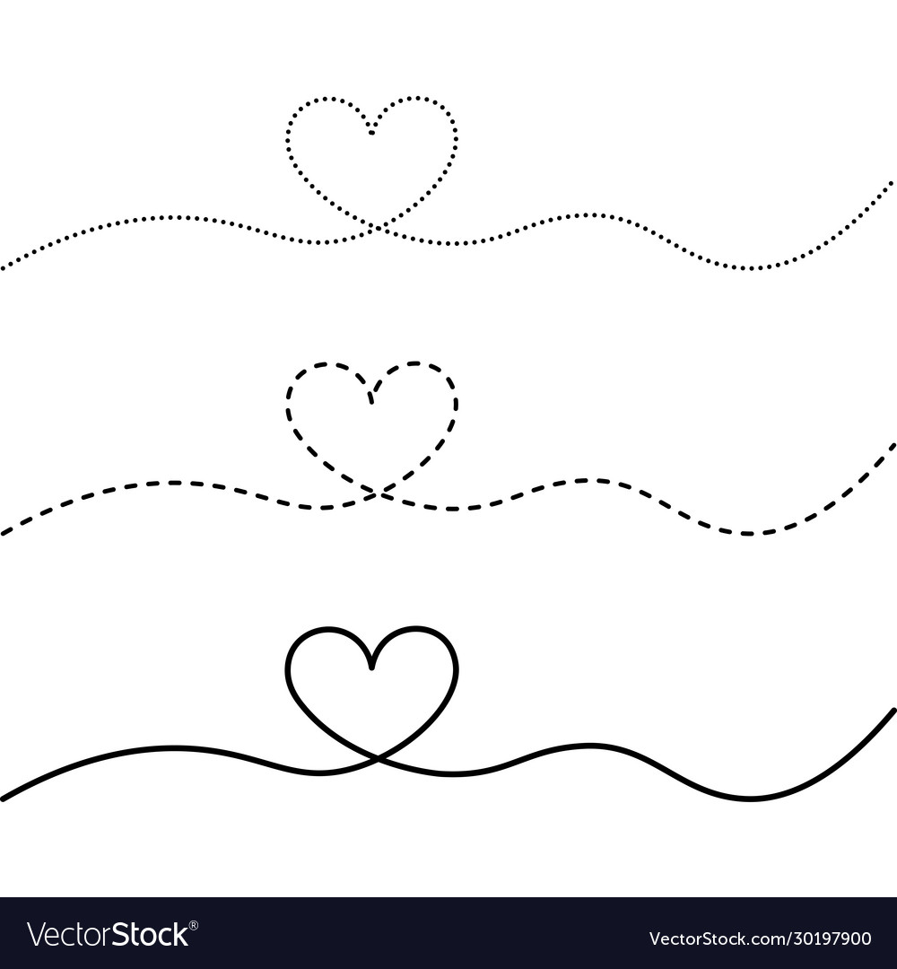 Webcontinuous line drawing hearts love concept