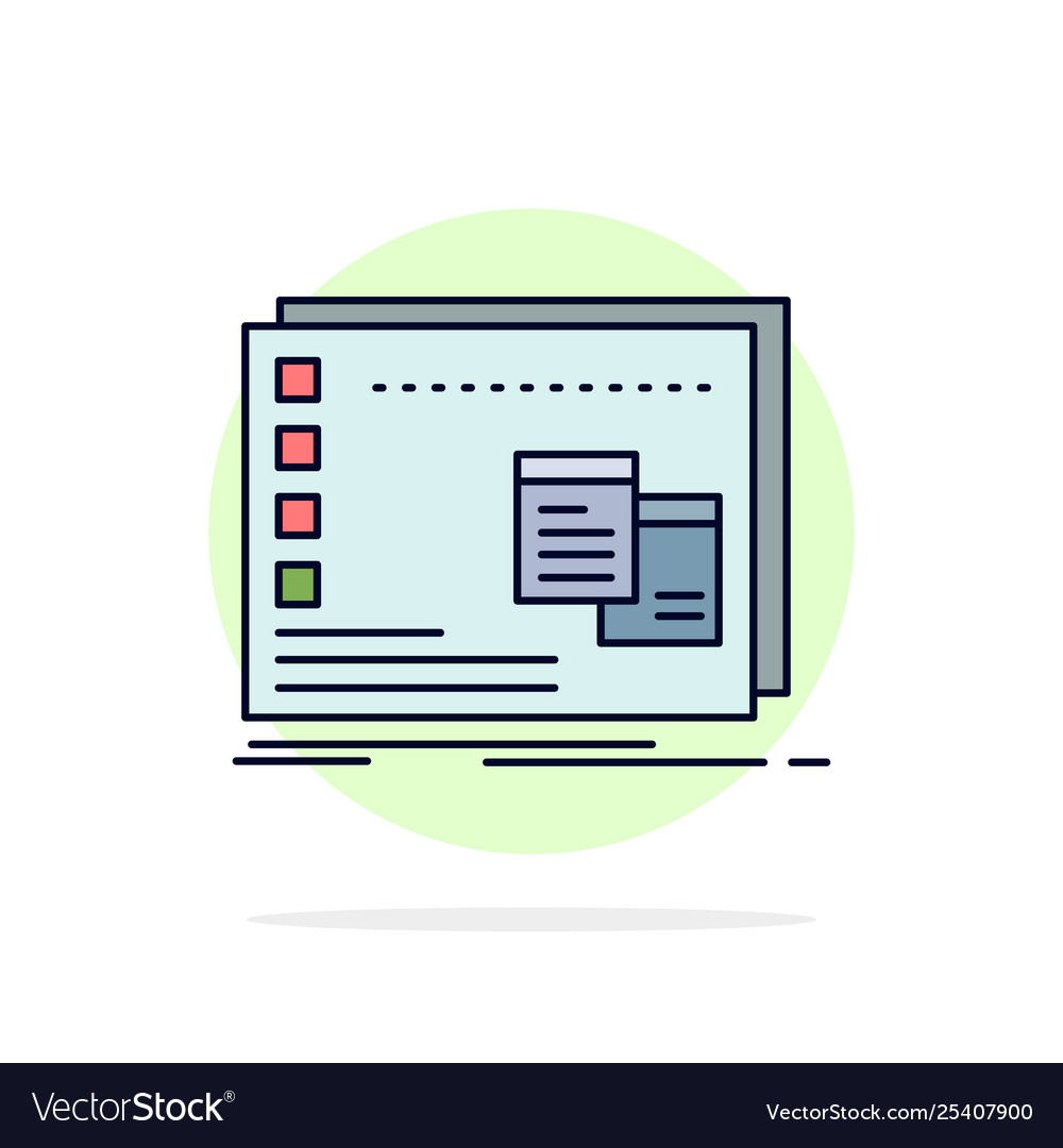 Window mac operational os program flat color icon vector image Window mac operational os program flat color icon