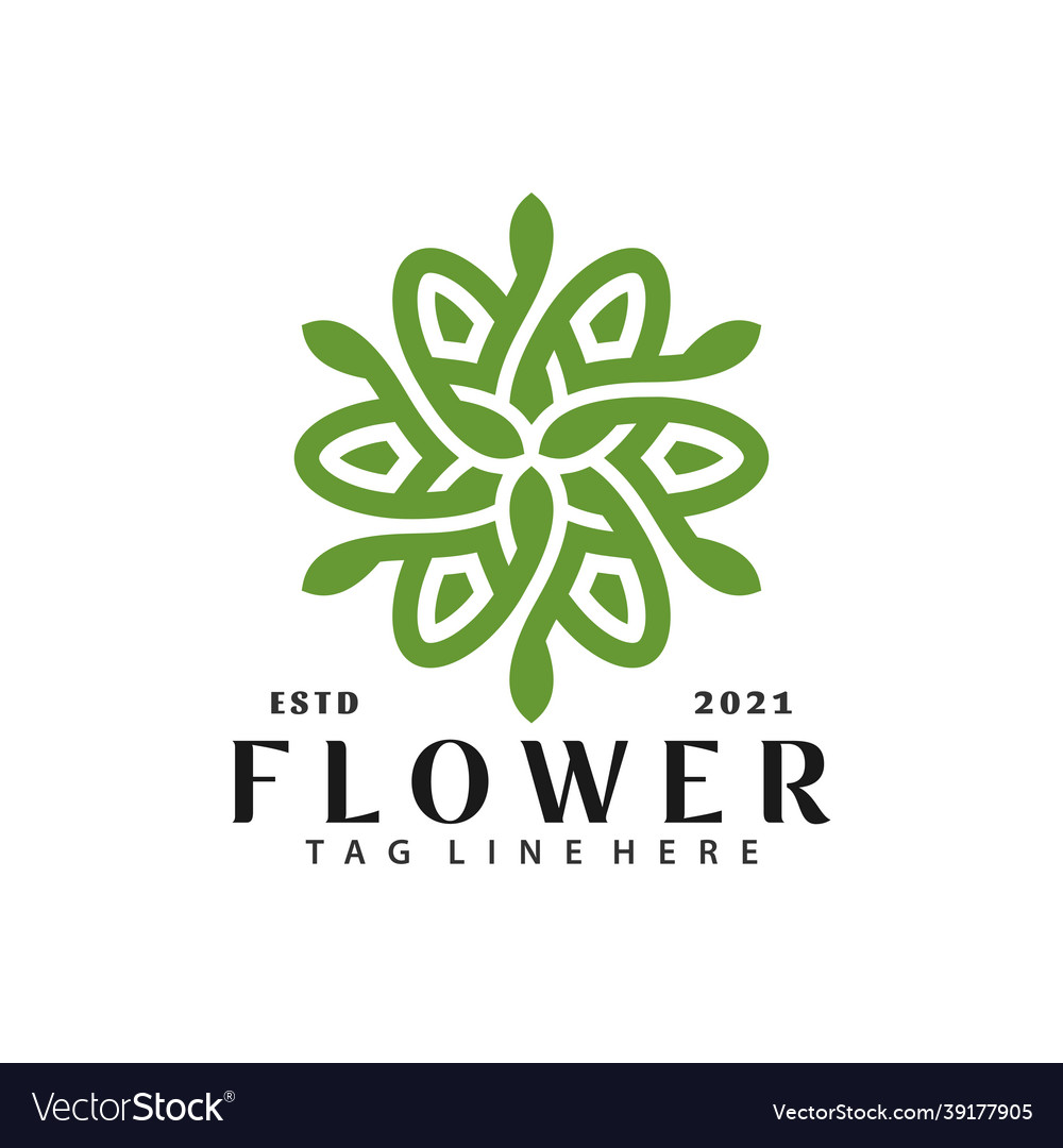 Abstract Flower Logo Design Logos Royalty Free Vector Image