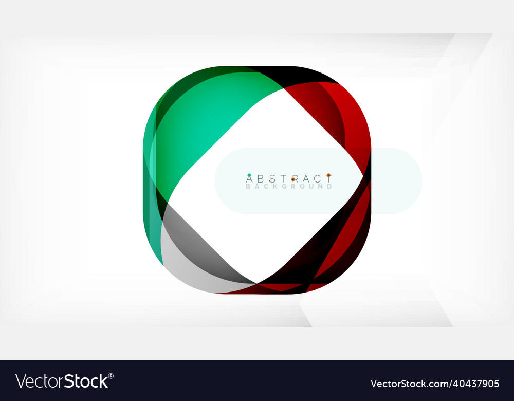 Abstract square shape with overlapping waves Vector Image Abstract square shape with overlapping waves