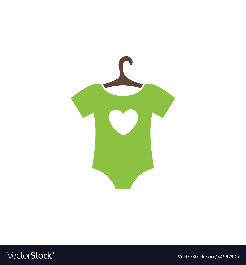 Baby cloth icon design template isolated