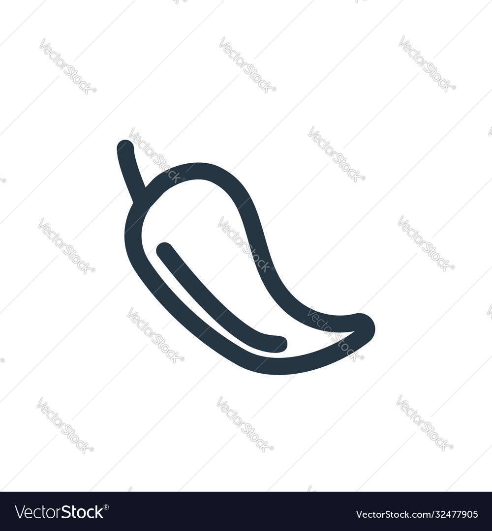 Chilli icon editable stroke linear vector image Chilli icon editable stroke linear