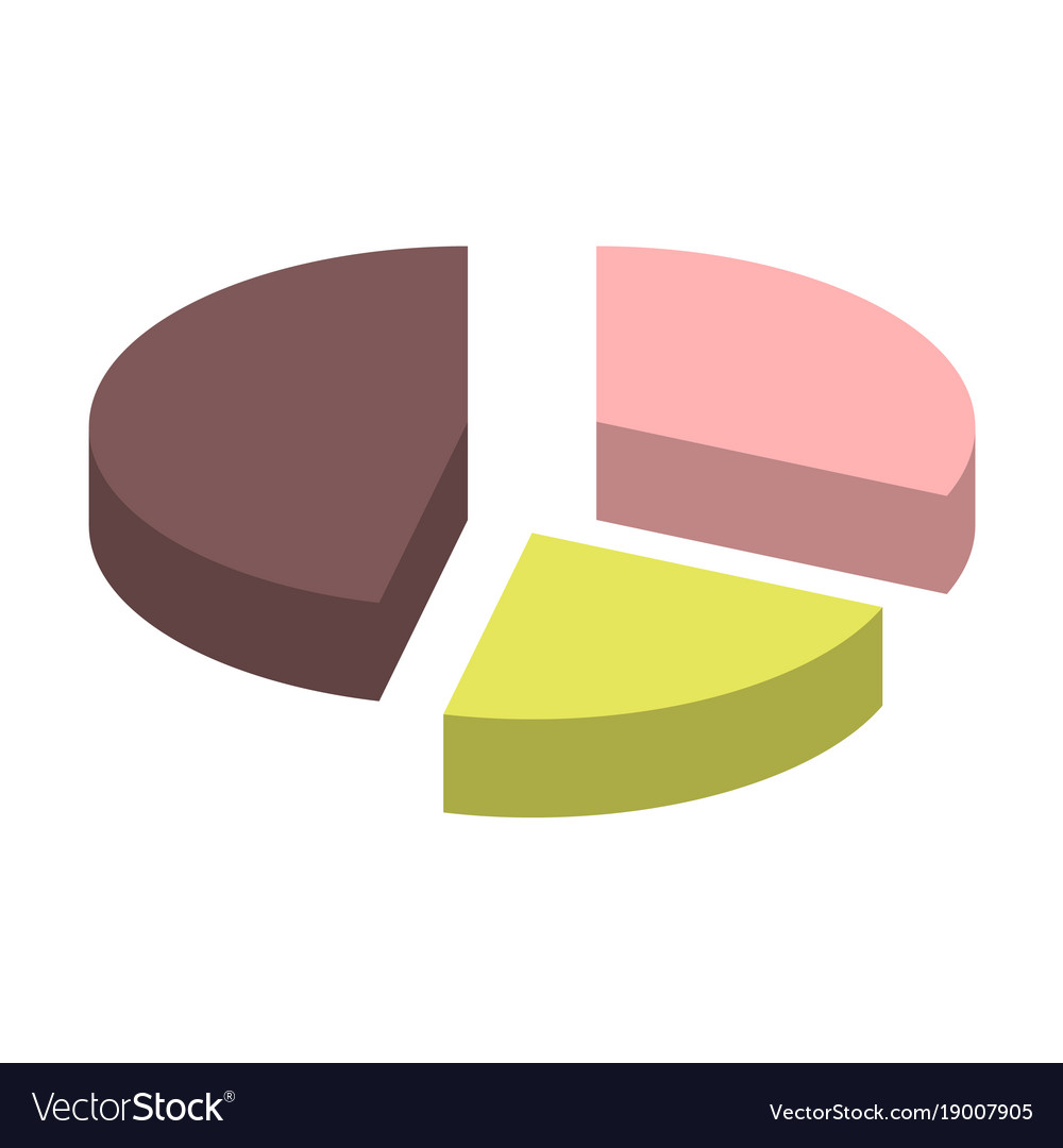 Flat icon on stylish background pie chart