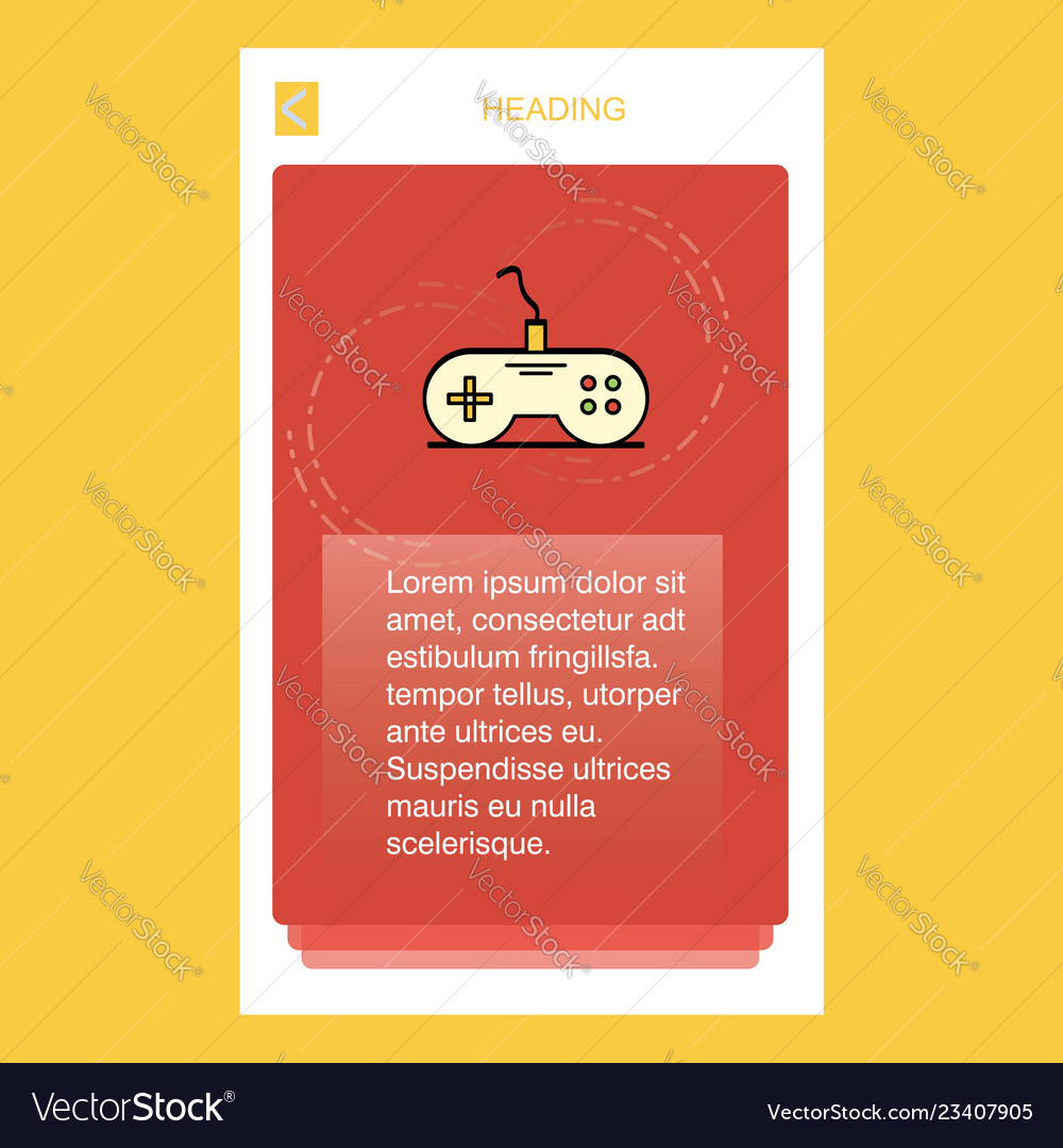 Game controller mobile vertical banner design