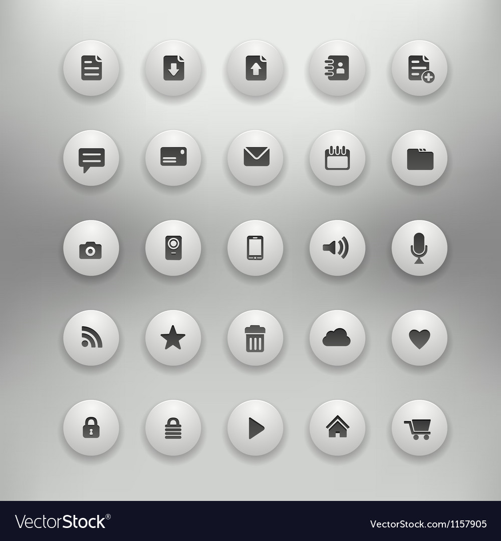 Internet round icons set for web applications