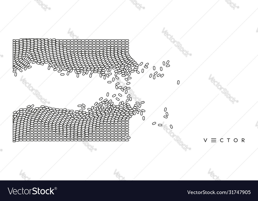 Irregular array or matrix random ovals vector image Irregular array or matrix random ovals